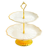 Maxbell Cupcake Stand Dessert Fruit Candy Display Plate for Countertop Desktop Party M with Foot