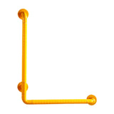 Maxbell Grab Rails Stable Wall Mounted L Shaped Shower Grab Bar for Men Women Toilet Yellow