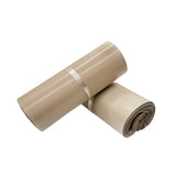 Maxbell 100Pcs PE Postage Bags Courier Mailer Bags Versatile Clothing Packaging Bags Brown 20x30cm