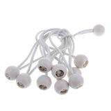 Maxbell 200 Piece 16cm Heavy Duty Ball Bungee Cord Tie down Cord Canopy Straps white
