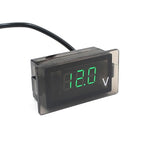 Maxbell 2xMini Green LED Digital Voltage Meter Voltmeter Panel DC 12 to 24V Waterproof