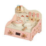 Maxbell Kitchen Playset Toy Wooden Play Kitchen Set for Dollhouse Indoor Party Favor