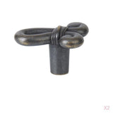 Maxbell 2x Vintage Knot Knob Cabinet Door Cupboard Wardrobe Drawer Bin Pull Handle Decor