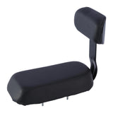 Bicycle Rear Seat Cushion with Backrest Thick Cycling Attachment Comfortable Black