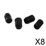 Maxbell 8x4x Aluminum Tire Wheel Rims Stem Air Valve Caps Tyre Cover Car Truck Black
