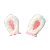 Maxbell 2Pcs Easy Installation Attractive Multifunctional Creative Design Plush Ears White Rabbit Ears