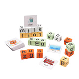 Maxbell Letter Puzzle Gift Wooden Reading Block for Toddlers Birthday Preschool Kids