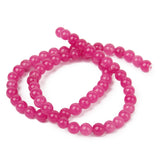 Maxbell 6mm Red Jade Round Gemstone Loose Beads Strand 15.5 Inch
