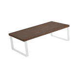 Maxbell Computer Stand Organize Sturdy Monitor Riser Stand Versatile Notebook Holder Brown and White