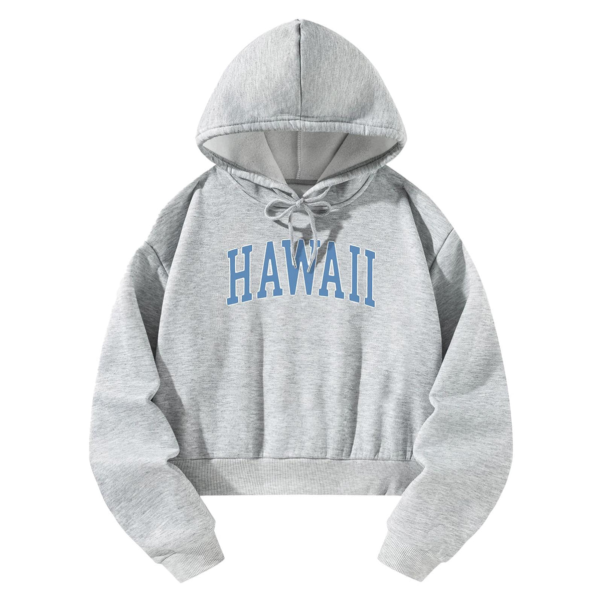Maxbell Sport Pullover Hoodie Blue Letters Grey Athletic Cozy Women Oversized Hoodie S