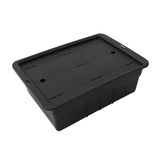 Maxbell Tea Storage Box with Lid Modern Camping Table Basket for Yard Garage Outdoor Black