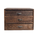 Maxbell Drawers Desktop Storage Box Wooden Storage Case for Vanity Farmhouse Earring