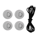 Maxbell D Ring Pad Patch Boat Deck Bungee Rope Kit for Stand Up Paddle Board Gray - Aladdin Shoppers