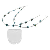 Maxbell Temporary Tooth Decoration with Metal Wires Fashionable Brace Chain Blue