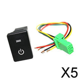 Maxbell 5xPush Switch White LED Power Symbol For        2008-up