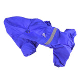 Pet Rainwear with Legs Hood Clothes Hooded Rain Jacket for Small Medium Dogs Blue M