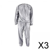 Maxbell 3xFitness Sauna Suit Exercise Gym Home Sweat Suit Hoodie Pants Yellow XXL