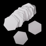 Maxbell 200Pcs Hexagon English PAPER PIECING Quilting Templates White 26mm 42mm