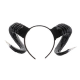 Simulated Sheep Horn Women Hairwrap Head Band Hair Band  black