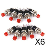 Maxbell 6x10x Mini Momentary Push Button Switch for Model Railway Hobby Red