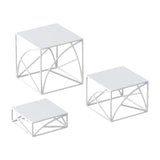 Maxbell 3x Cupcake Stand Perfume Necklaces Desk Dessert Storage Dolls Display Risers White