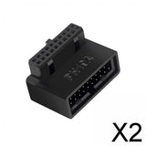 Maxbell 2xUSB 3.0 19 20 Pin Male to Female Extension for Desktop Computer Notebook B