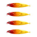 Maxbell Maxbell 4x Fishing Lures Equipment Artificial Baits for Freshwater Reservoirs Salmon Red and Yellow