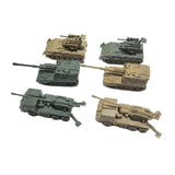 Maxbell 6x Tank Model Building Kit 1:144 Scale Armored Vehicles for Boys Adults Kids Style B