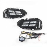Light-emitting diode brightness, Fog Light Assembly, Compatible with 14-23 GK5, High Power Wht+Yel+Ice Blu 18-20 Fit Four-eye
