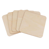 Maxbell 25 Pieces 50mm 80mm 120mm Blank Wood Square Plaque Unfinished Wooden Shapes