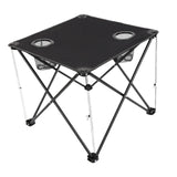 Maxbell Folding Table Compact Table Portable Iron for 2 People for Beach Camping BBQ black
