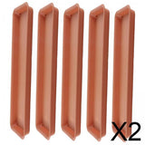 Maxbell 2x5 Pieces Plant Saucers Rectangular Plant Trays for Windowsill Yard Courtyard Red