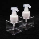 Maxbell Maxbell 2Pcs 250ml Square Foam Lotion Pump Bottle Dispenser Vials Jar Clear