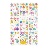 Maxbell 9 Sheets Easter Bunny Window Stickers Cute Glass Window Clings for Kids Home