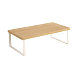 Maxbell Computer Stand Organize Sturdy Monitor Riser Stand Versatile Notebook Holder Wood and White