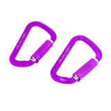 Maxbell 1 Pair 30KN D-Ring Twist Auto Locking Rock Climbing Carabiner Rescue Purple - Aladdin Shoppers