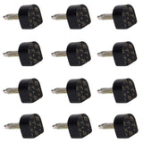 Maxbell 7xFootful 6 Pair of Black PU Heel Plate for High-Heeled Shoes 10.5x12.5mm 606 Style