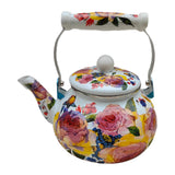 Maxbell Enamel Tea Kettle Multiuse with Handle 2.5L Teapot for Party Restaurant Home Style D