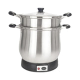 Maxbell Stainless Steel Stockpot 7L Simmer Pot for Thai Sticky Rice Pasta Vegetables