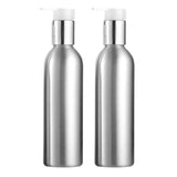 Maxbell Maxbell 2x Empty Makeup Shampoo Pump Bottles Aluminum Cream Lotion Containers 250ml