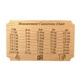 Maxbell Kitchen Conversion Chart to Read Liquids Baking Ingredients Measurement Wood Grain S