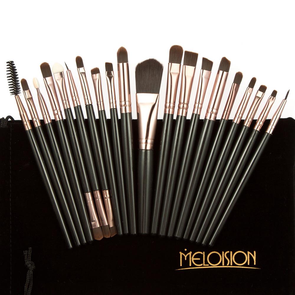 Maxbell Maxbell 15-Color Concealer Palette+20Pcs Eyebrow Lip Liner Makeup Brush Black Coffee