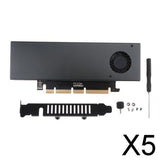5xM.2 Expansion NVMe NGFF Turn PCIE3.0 Cooling Fan SSD Adapter Dual Interface