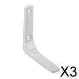 Maxbell 3xHeavy Duty Shelf Bracket Wall Hanging Shelve L Shaped Brackets White 4Inch