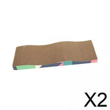 Maxbell 2xCat Scratchers Cardboard Durable Pet Sofa for Indoor Cats Kittens Play Rest