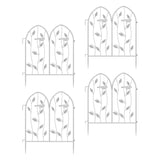 Maxbell 4 Pieces Decorative Garden Fences Landscape for Yard Patio Flower Bed White