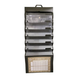 Maxbell Hanging Wall File Organizer Portable with 6 Pockets for A4 Size Paper Letter black