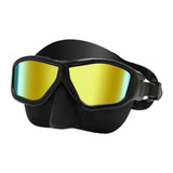 Maxbell Diving Mask Comfortable Snorkeling Gear for Underwater Spearfishing Swimming Gold Plated Black