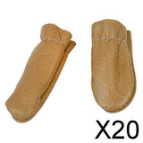 Maxbell 20x Leather Finger Cots Covers Sleeves for Fingers Protection