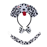 Maxbell Animal Headband Tail Bowtie Set Party Cosplay Prop for Dress up Spotted